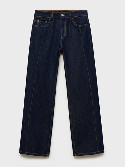 Mango Straight jeans rinse wash seams at Collagerie