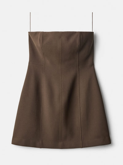 Mango Strapless flared dress at Collagerie