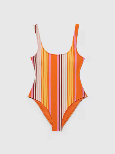 Mango Stripes print swimsuit at Collagerie