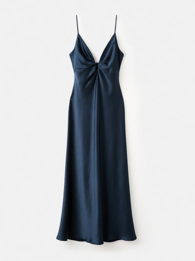 Mango V-neck satin dress at Collagerie