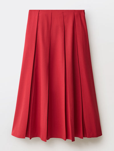 Mango Wool-blend pleated skirt at Collagerie