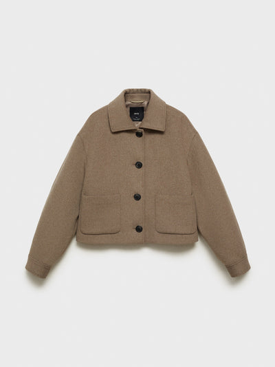 Mango Wool jacket with pockets at Collagerie