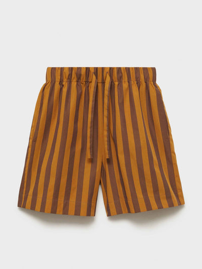 Mango Woven bicolor striped shorts at Collagerie