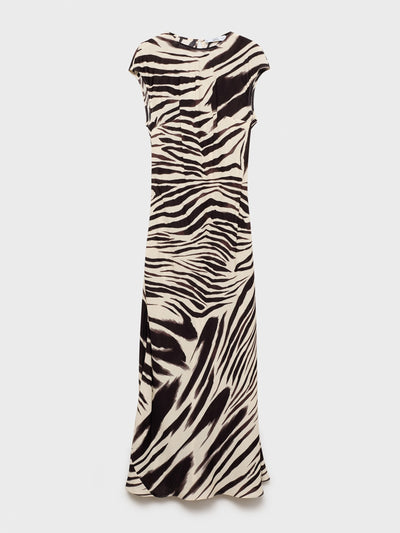 Mango Zebra-print midi-dress at Collagerie