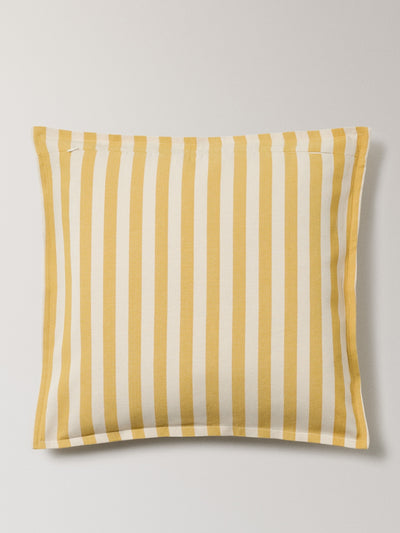 Mango Cotton two-tone cushion cover with woven stripes at Collagerie