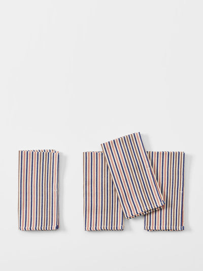 March Multicoloured stripe napkin at Collagerie