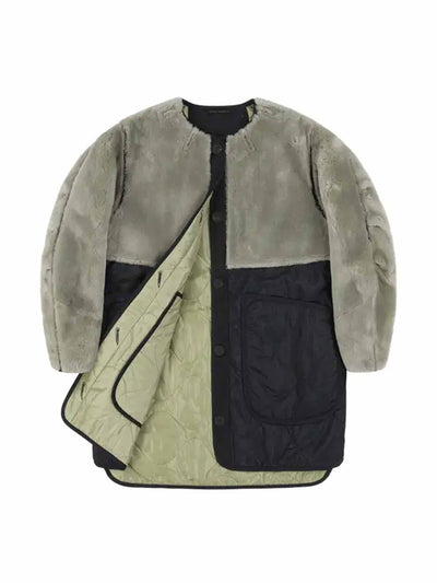 Marfa Stance Reversible shearling and quilted-nylon coat at Collagerie