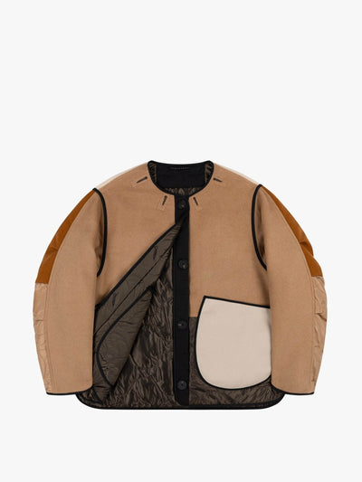 Marfa Stance Signature patchwork wool cropped quilt at Collagerie