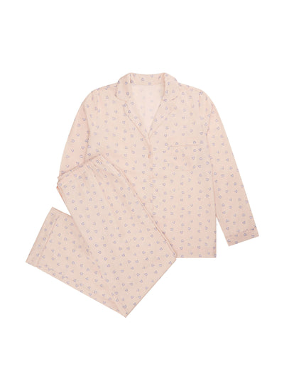 Marie Chantal Love heart woven cotton pyjamas at Collagerie