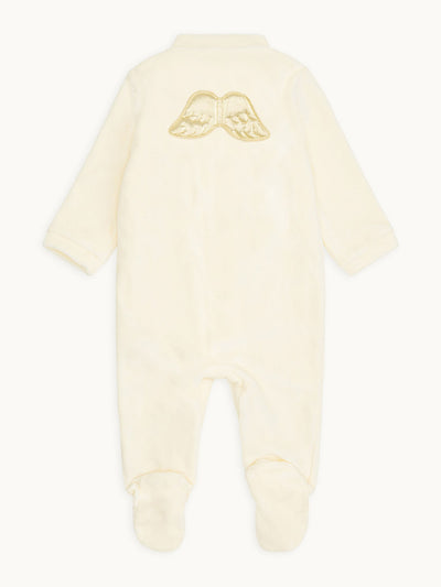 Marie Chantal Velour angel wing sleepsuit at Collagerie