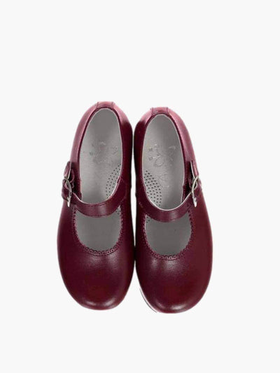 Amaia Burgundy Mary Jane girl shoes at Collagerie