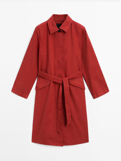 Massimo Dutti 100% cotton trench coat at Collagerie