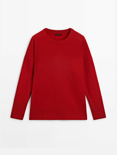 Massimo Dutti 100% cashmere crew neck sweater at Collagerie