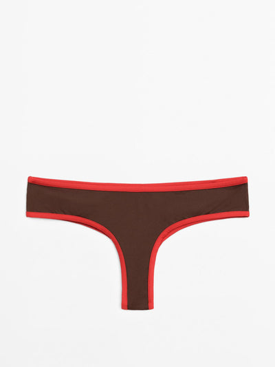 Massimo Dutti Contrast bikini bottoms at Collagerie