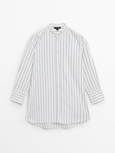 Massimo Dutti 100% cotton pinstripe shirt at Collagerie