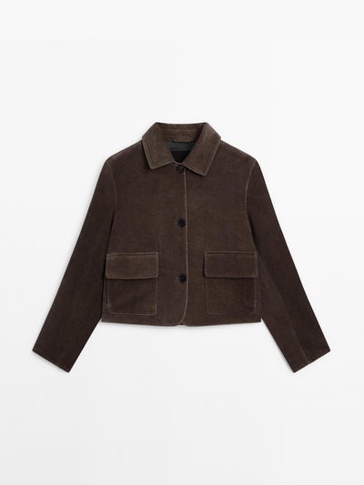 Massimo Dutti 100% cotton velvet jacket at Collagerie