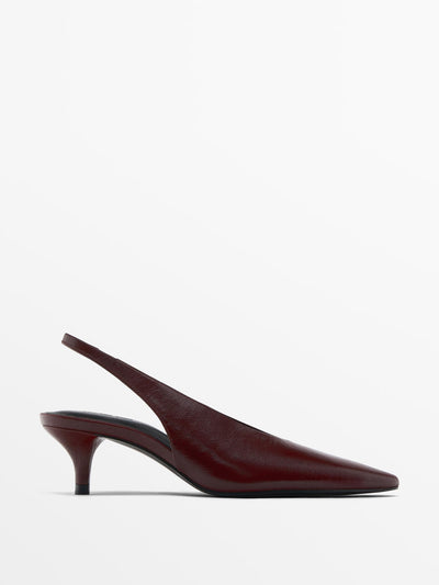 Massimo Dutti High-heel slingback shoes at Collagerie