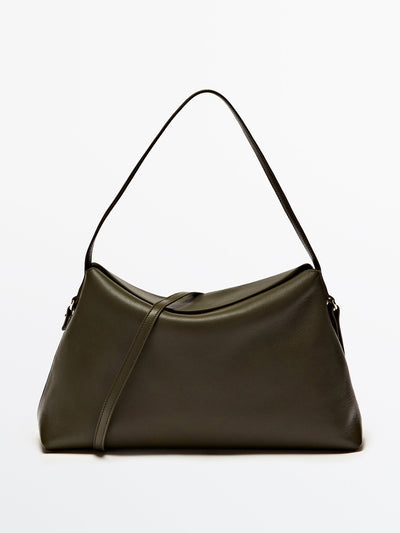 Massimo Dutti Multi-way strap leather bag at Collagerie