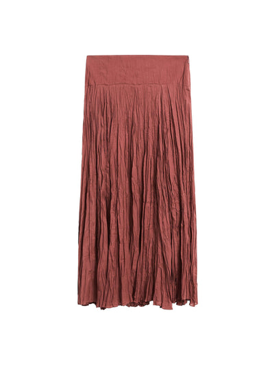 Massimo Dutti Long 100% cotton pleated skirt at Collagerie