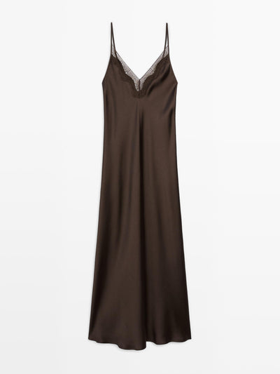 Massimo Dutti Long slip dress at Collagerie