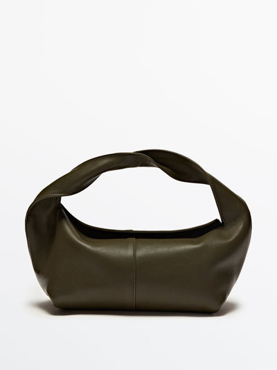 Massimo Dutti Khaki shoulder bag at Collagerie