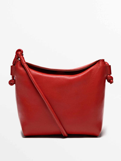 Massimo Dutti Nappa leather crossbody bag at Collagerie