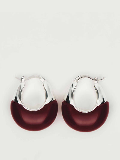 Massimo Dutti Red resin detail earrings at Collagerie