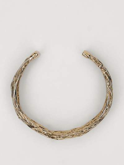 Massimo Dutti Rigid braided textured bracelet at Collagerie