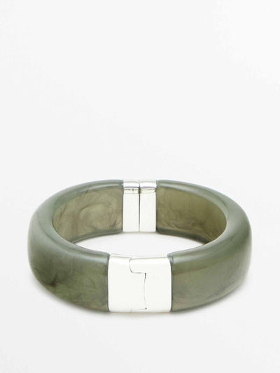 Massimo Dutti Rigid chunky resin bracelet at Collagerie