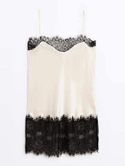 Massimo Dutti Satin-effect camisole top at Collagerie