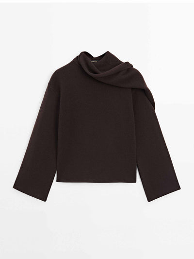 Massimo Dutti 100% wool cape sweater at Collagerie