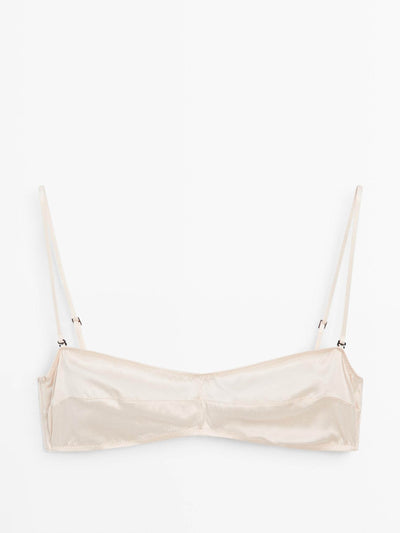 Massimo Dutti Silk blend bandeau top at Collagerie