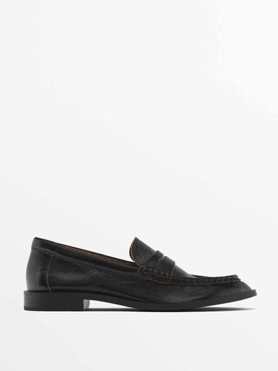 Massimo Dutti Soft penny loafers at Collagerie