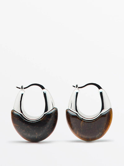 Massimo Dutti Stone earrings at Collagerie