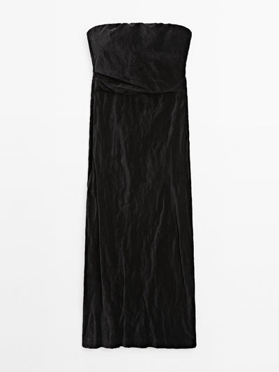 Massimo Dutti Strapless dress at Collagerie