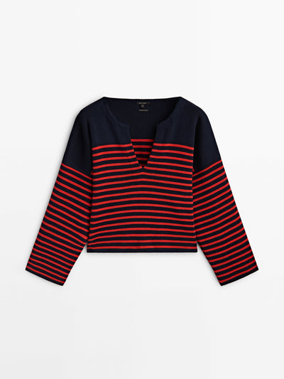 Massimo Dutti Striped sweater at Collagerie