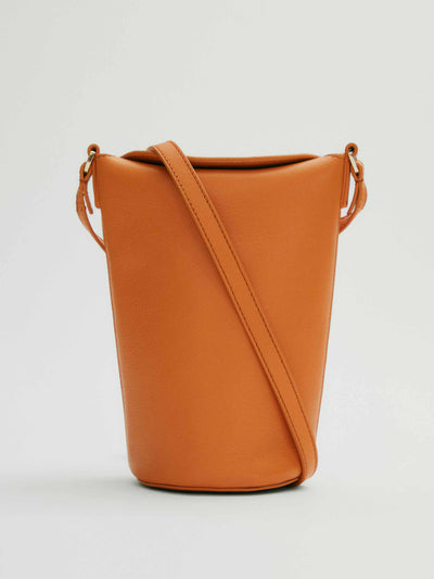 Massimo Dutti Nappa leather mini crossbody bag at Collagerie