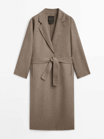 Massimo Dutti Wool robe coat at Collagerie