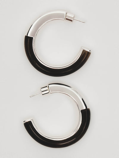 Massimo Dutti Hoop earrings with resin detail at Collagerie