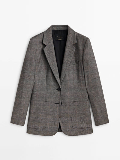 Massimo Dutti Check blazer at Collagerie