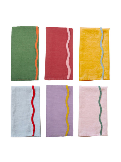 Matilda Goad Scallop linen napkins (set of 6) at Collagerie