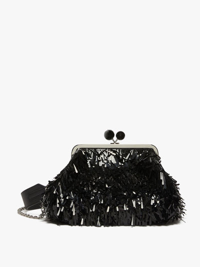 Max Mara Black sequinned clutch bag at Collagerie