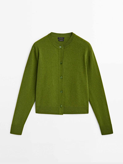 Massimo Dutti Wool blend knit cardigan at Collagerie