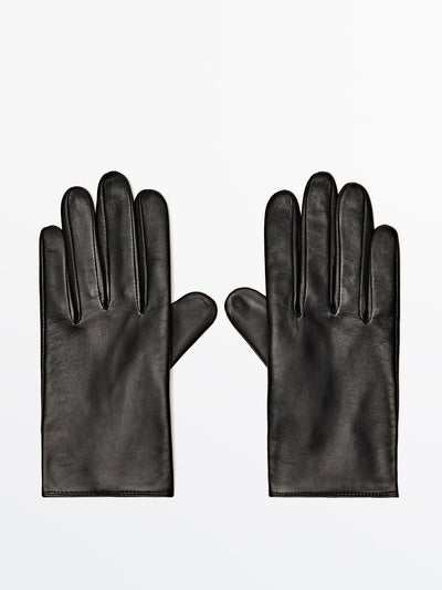 Massimo Dutti Leather gloves at Collagerie