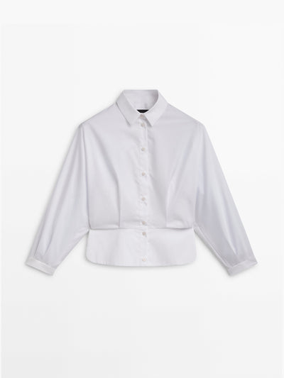 Massimo Dutti Shirt with darts and hem detail at Collagerie