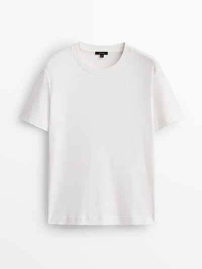 Massimo Dutti Short sleeve cotton t-shirt at Collagerie