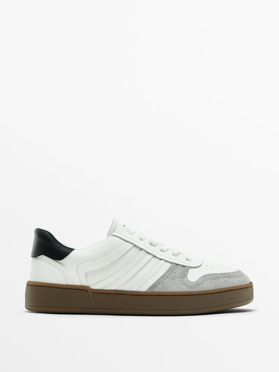 Massimo Dutti Trainers with contrast pieces at Collagerie