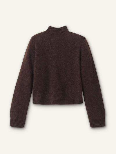 Me+Em Brushed cashmere relaxed high neck jumper at Collagerie