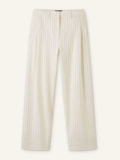 ME+EM Clever tapered pinstripe trousers at Collagerie