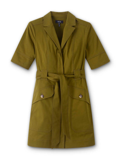 ME+EM Collared zip front utility dress + belt at Collagerie